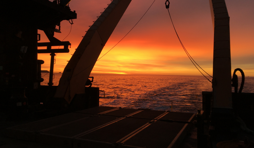 sunset in the Bering Sea