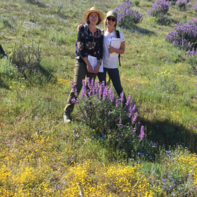 Natalie Love and Kris Peach in Carizzo Plain, April 7, 2019